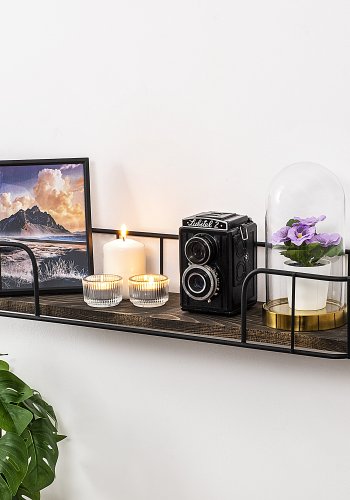 NORDVÄRK Syringa vghylde - mrk valnddefarvet grantr og sort metal