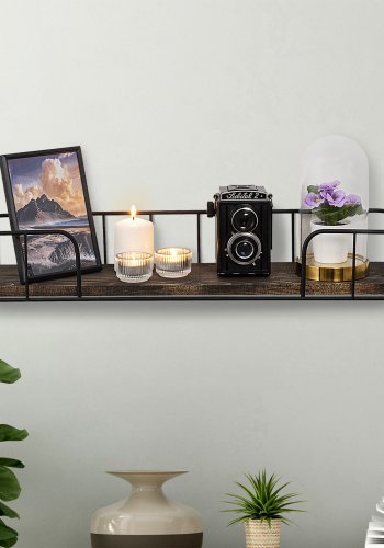 NORDVÄRK Syringa vghylde - mrk valnddefarvet grantr og sort metal