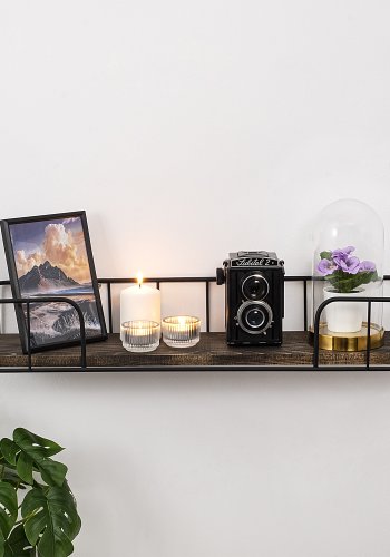 NORDVÄRK Syringa vghylde - mrk valnddefarvet grantr og sort metal