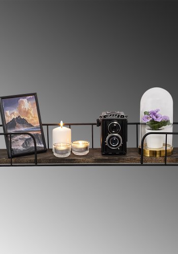 NORDVÄRK Syringa vghylde - mrk valnddefarvet grantr og sort metal