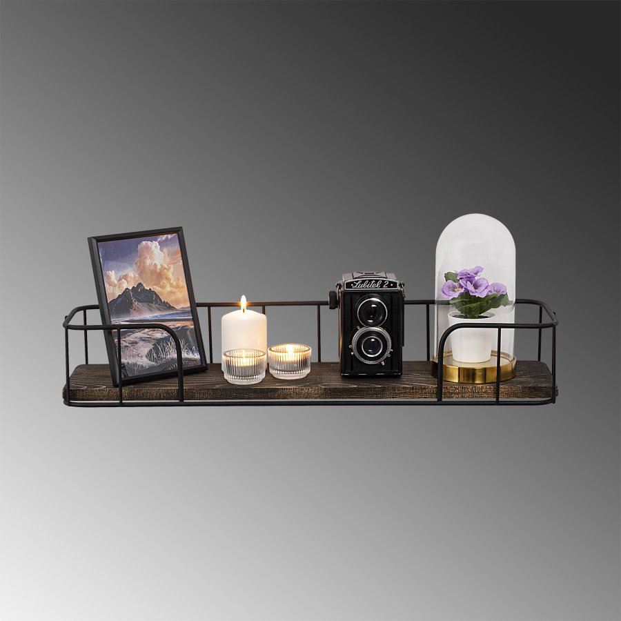 NORDVÄRK Syringa vghylde - mrk valnddefarvet grantr og sort metal