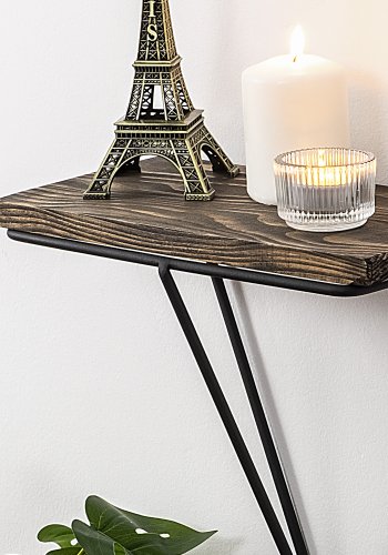 NORDVÄRK Phalaenopsis vghylde - mrk valnddefarvet grantr og sort metal