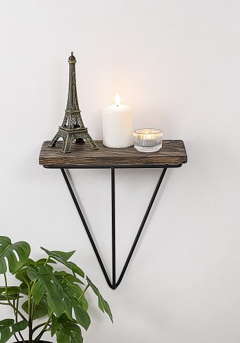 NORDVÄRK Phalaenopsis vghylde - mrk valnddefarvet grantr og sort metal