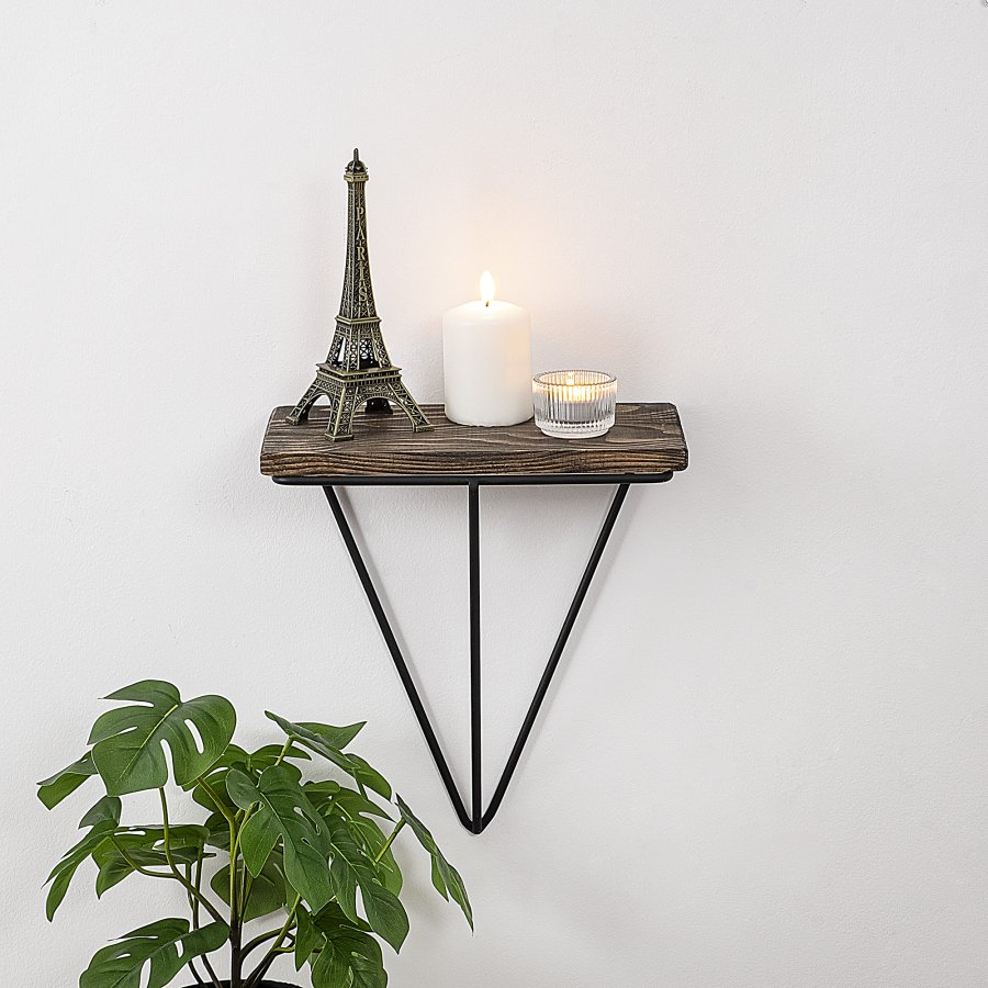 NORDVÄRK Phalaenopsis vghylde - mrk valnddefarvet grantr og sort metal