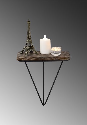 NORDVÄRK Phalaenopsis vghylde - mrk valnddefarvet grantr og sort metal