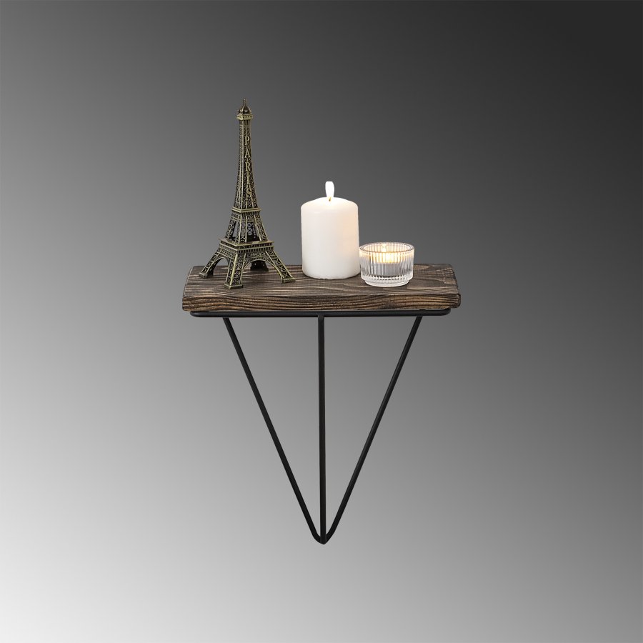 NORDVÄRK Phalaenopsis vghylde - mrk valnddefarvet grantr og sort metal