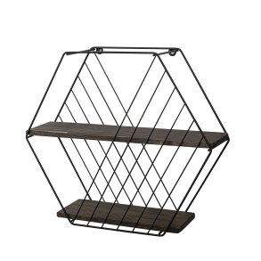 NORDVÄRK Anemone vghylde - mrk valnddefarvet grantr og sort metal