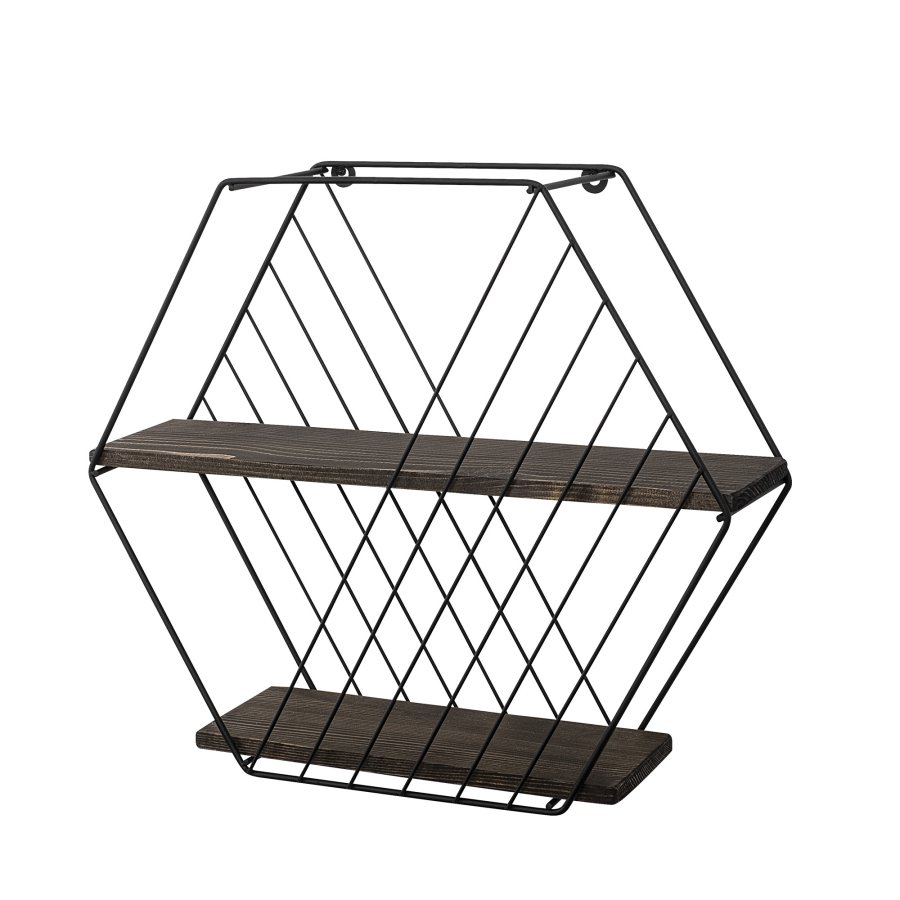 NORDVÄRK Anemone vghylde - mrk valnddefarvet grantr og sort metal