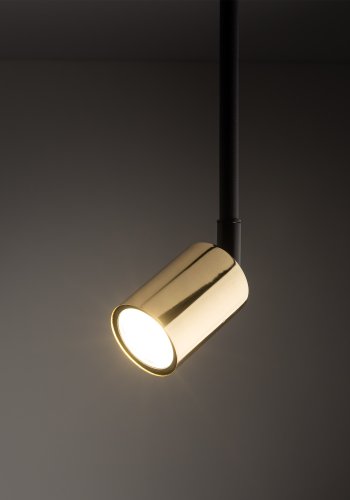 TK Tracer Long loftlampe - guld og sort metal