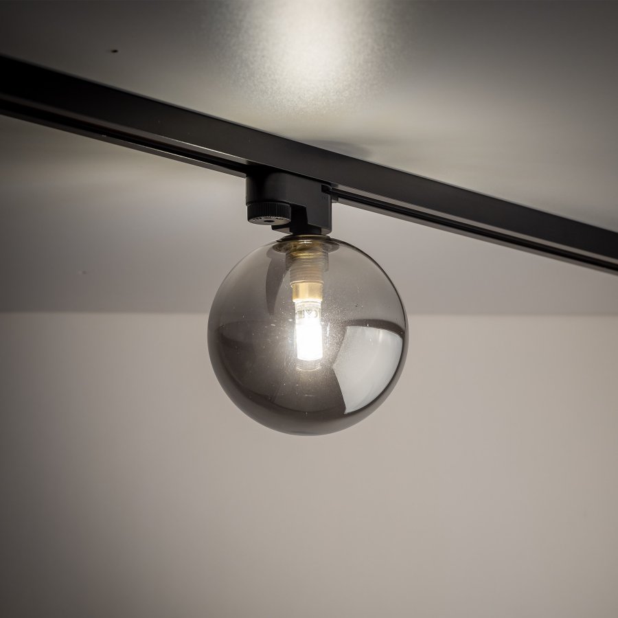 TK Tracer loftlampe - grafit glas og sort metal