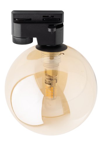 TK Tracer loftlampe - rav glas og sort metal