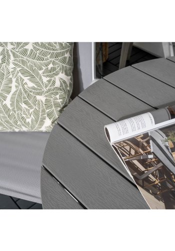 VENTURE DESIGN havest m. Parma bord ( 90) og 2 Copacabana stole m. recliner - hvid alu/gr textile