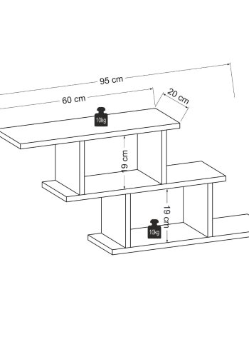 NORDVÄRK Funda vghylde - hvid melamin
