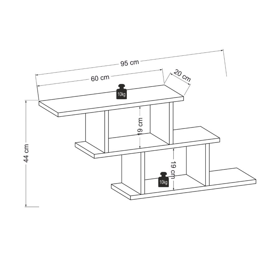 NORDVÄRK Funda vghylde - hvid melamin