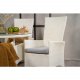 VENTURE DESIGN havest m. Volta bord ( 90) og 4 Padova stole m. recliner + hynde - hvid rattan/glas