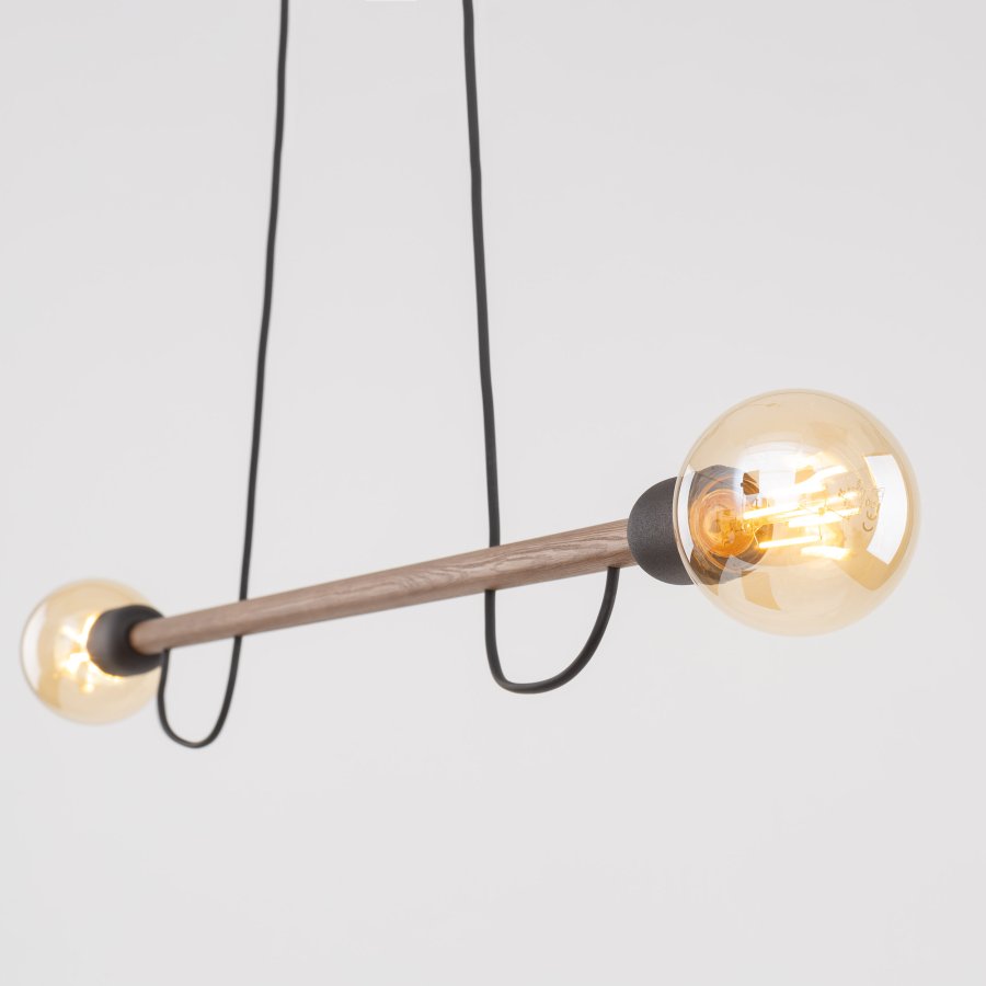 TK Helix loftlampe - valnddefarvet tr