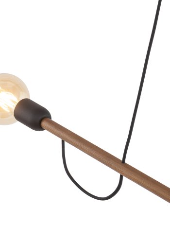 TK Helix loftlampe - valnddefarvet tr