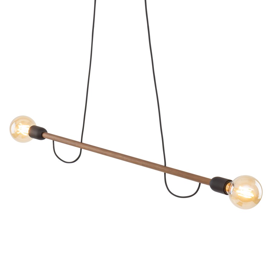 TK Helix loftlampe - valnddefarvet tr