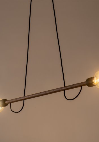 TK Helix loftlampe - valnddefarvet tr