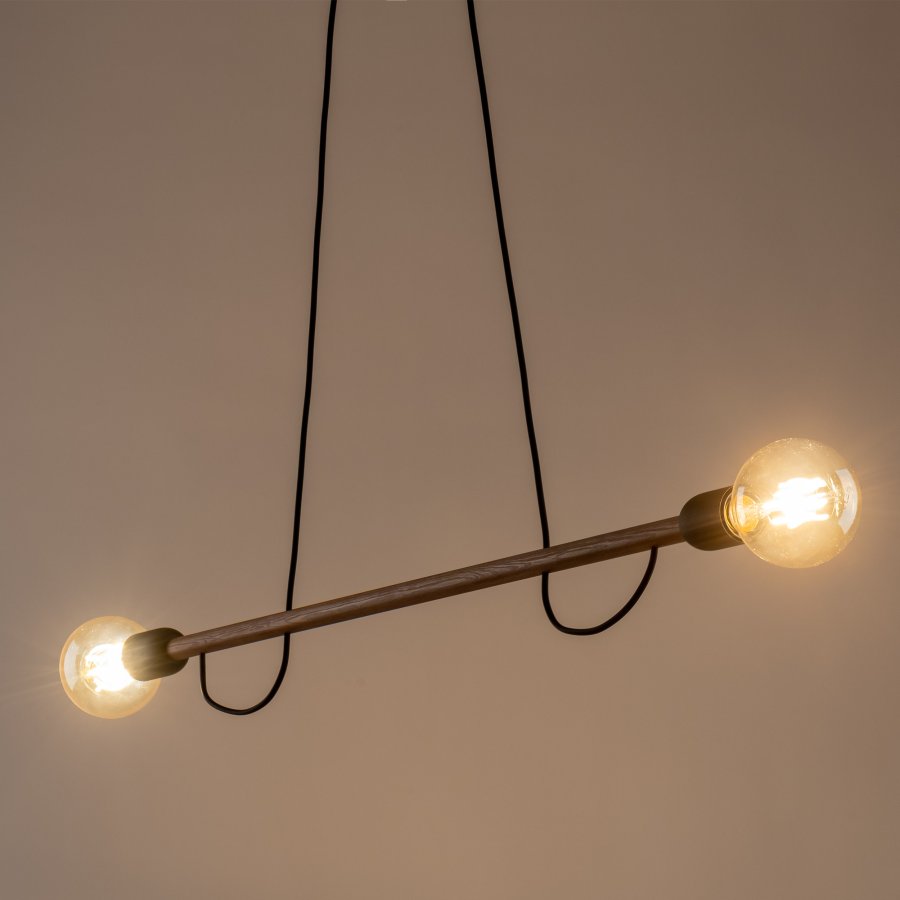 TK Helix loftlampe - valnddefarvet tr