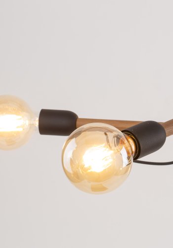 TK Helix loftlampe - valnddefarvet tr