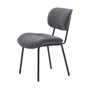 Buffalo spisebordsstol - mrkegr melange stof og sorte ben