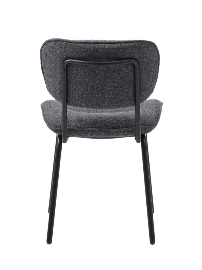 Buffalo spisebordsstol - mrkegr melange stof og sorte ben