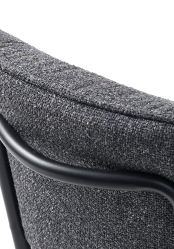 Buffalo spisebordsstol - mrkegr melange stof og sorte ben