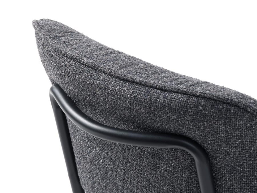 Buffalo spisebordsstol - mrkegr melange stof og sorte ben