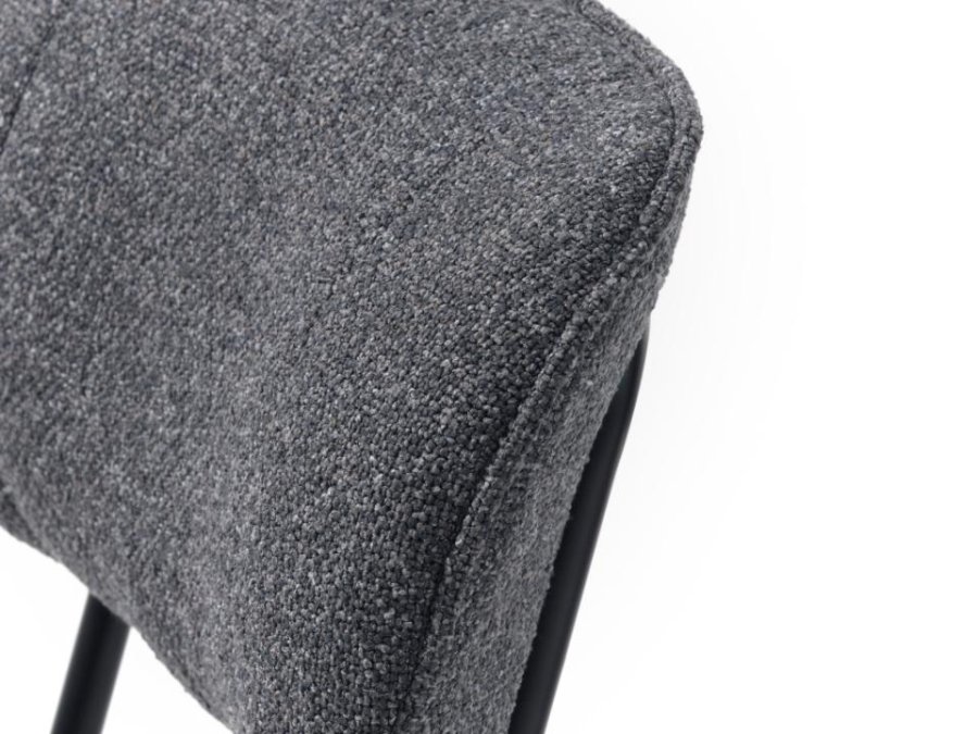 Buffalo spisebordsstol - mrkegr melange stof og sorte ben