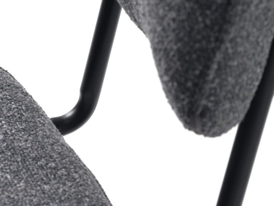 Buffalo spisebordsstol - mrkegr melange stof og sorte ben