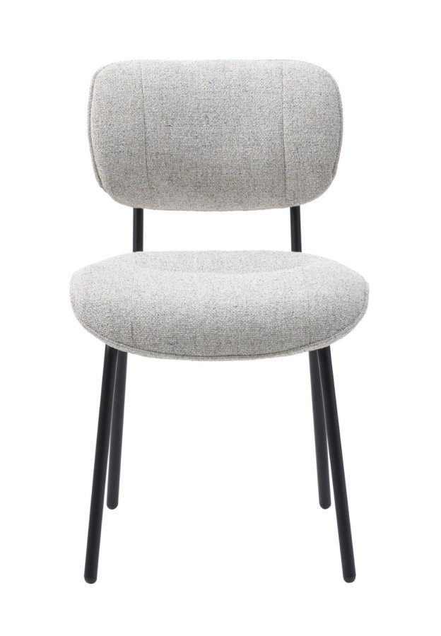 Buffalo spisebordsstol - offwhite melange stof og sorte ben