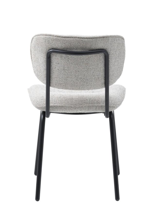 Buffalo spisebordsstol - offwhite melange stof og sorte ben