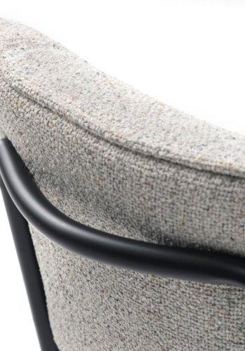 Buffalo spisebordsstol - offwhite melange stof og sorte ben