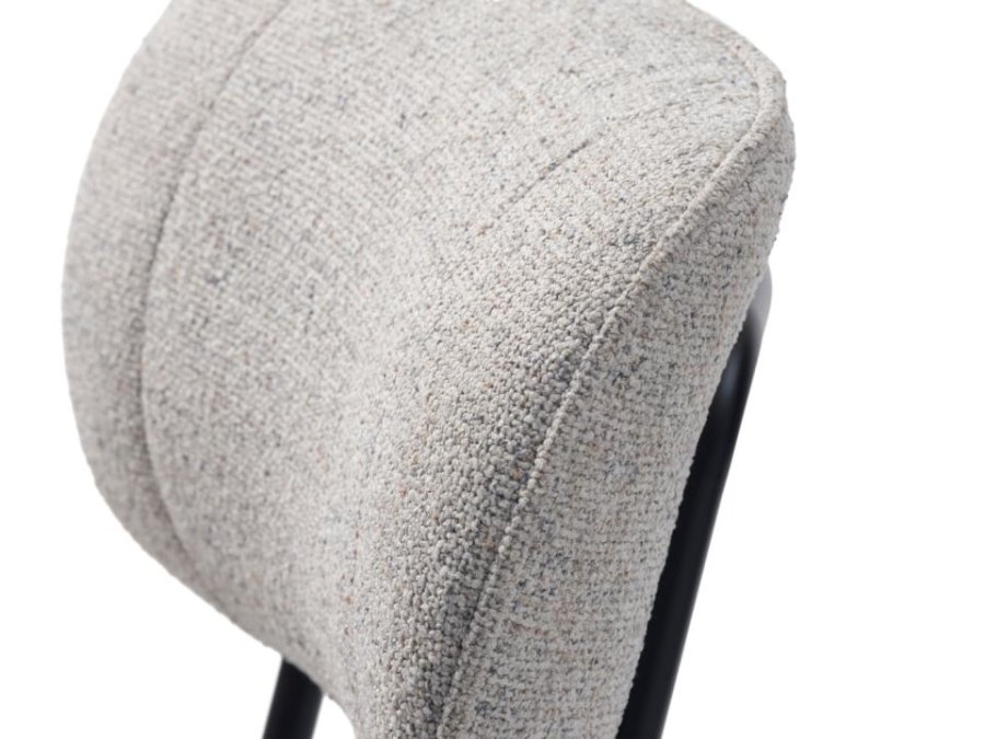 Buffalo spisebordsstol - offwhite melange stof og sorte ben