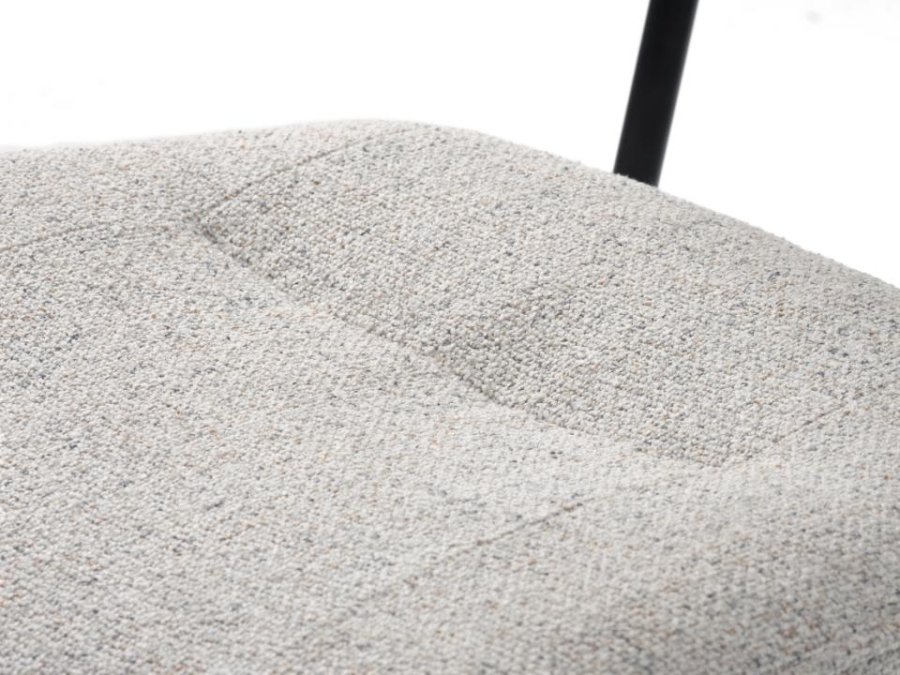 Buffalo spisebordsstol - offwhite melange stof og sorte ben