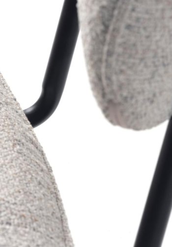 Buffalo spisebordsstol - offwhite melange stof og sorte ben