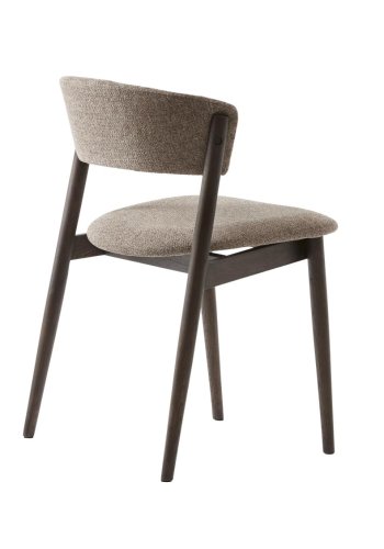 Revere spisebordsstol - latte melange stof og espressoolie