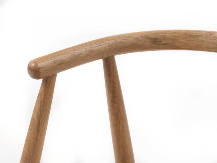 Relate spisebordsstol, m. armln - natur papirsnor og natur eg