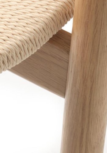 Relate spisebordsstol, m. armln - natur papirsnor og natur eg