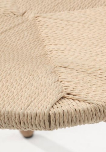 Relate spisebordsstol, m. armln - natur papirsnor og natur eg