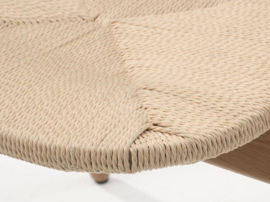 Relate spisebordsstol, m. armln - natur papirsnor og natur eg