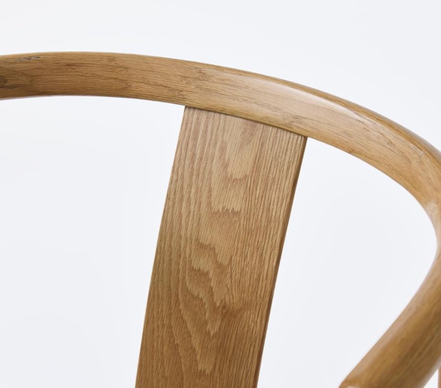 Relate spisebordsstol, m. armln - latte melange stof og natur eg