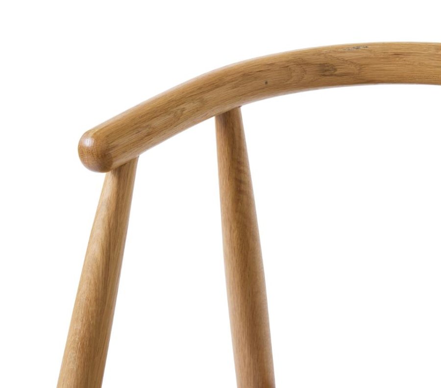 Relate spisebordsstol, m. armln - latte melange stof og natur eg