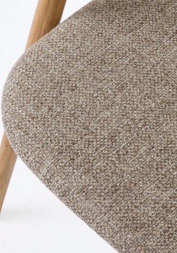 Relate spisebordsstol, m. armln - latte melange stof og natur eg