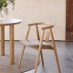 Relate spisebordsstol, m. armln - latte melange stof og natur eg
