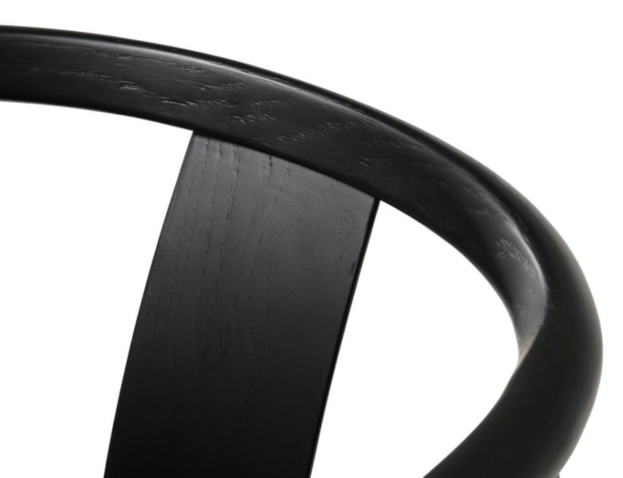 Relate spisebordsstol, m. armln - sort papirsnor og sort eg