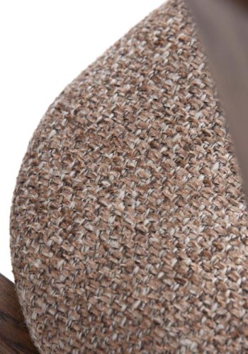 Relate spisebordsstol, m. armln - latte melange stof og rgfarvet eg