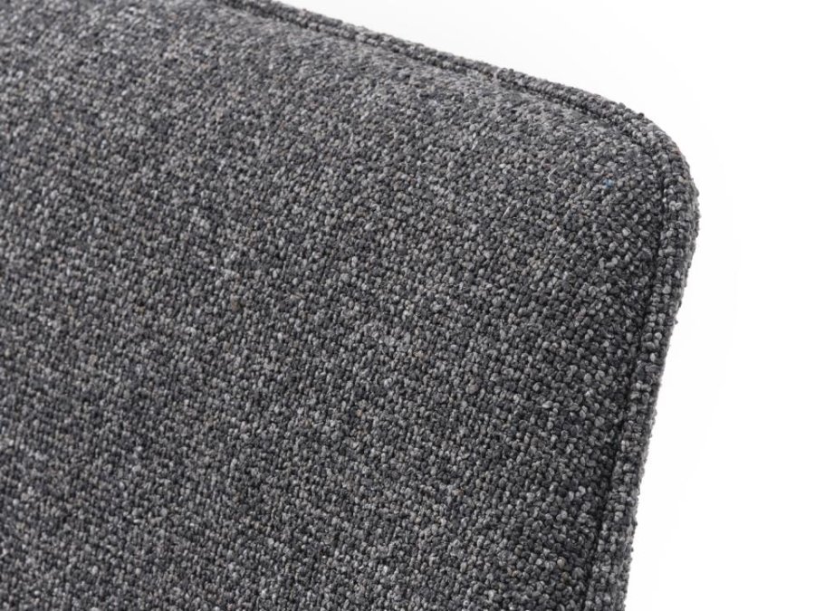 Alma drejestol, m. armln - mrkegr melange polyester og sorte ben