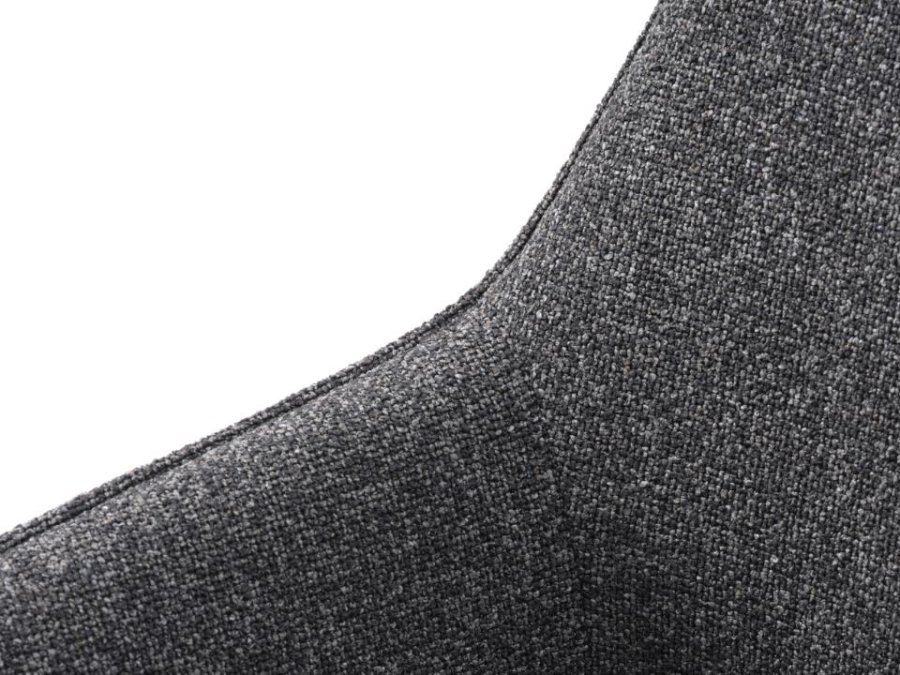 Alma drejestol, m. armln - mrkegr melange polyester og sorte ben